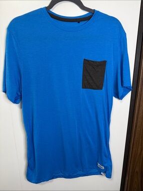 cotopaxi Blue Short-Sleeve Tee with Black Pocket
